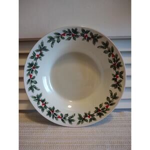 Formalities by Baum Bros Holly Collection 7 3/4" Soup Cereal Porcelain Bowl